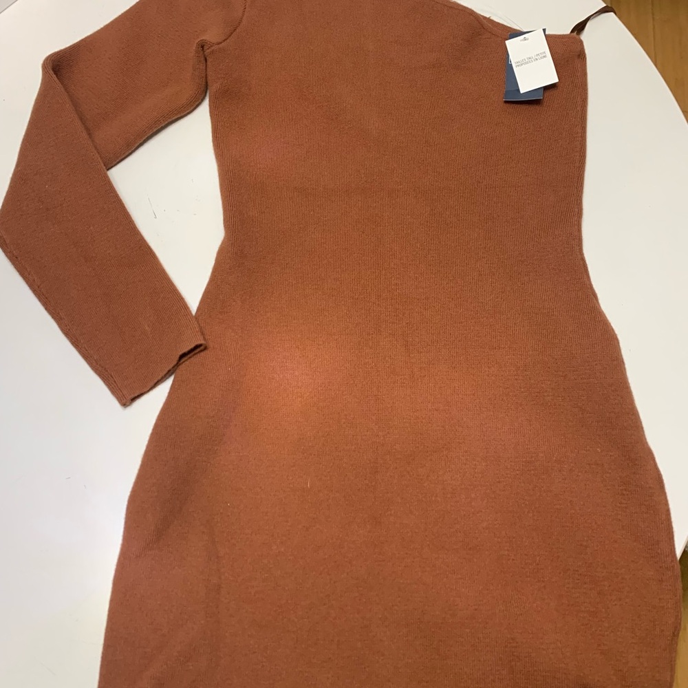 NWT Abercrombie & Fitch One Shoulder Mini Sweater Dress sexy Bodycon sz M